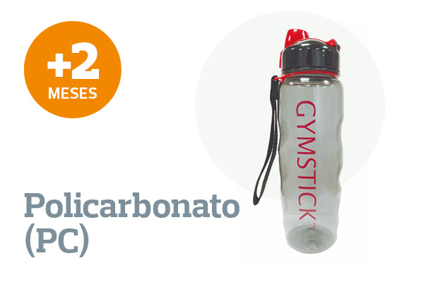 Botella reutilizable de policarbonato